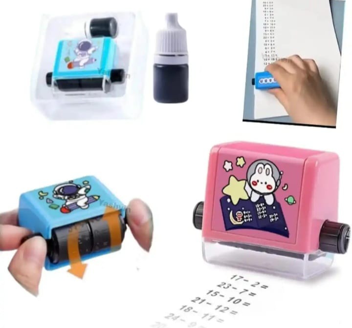 Maths quiz roller stamp 